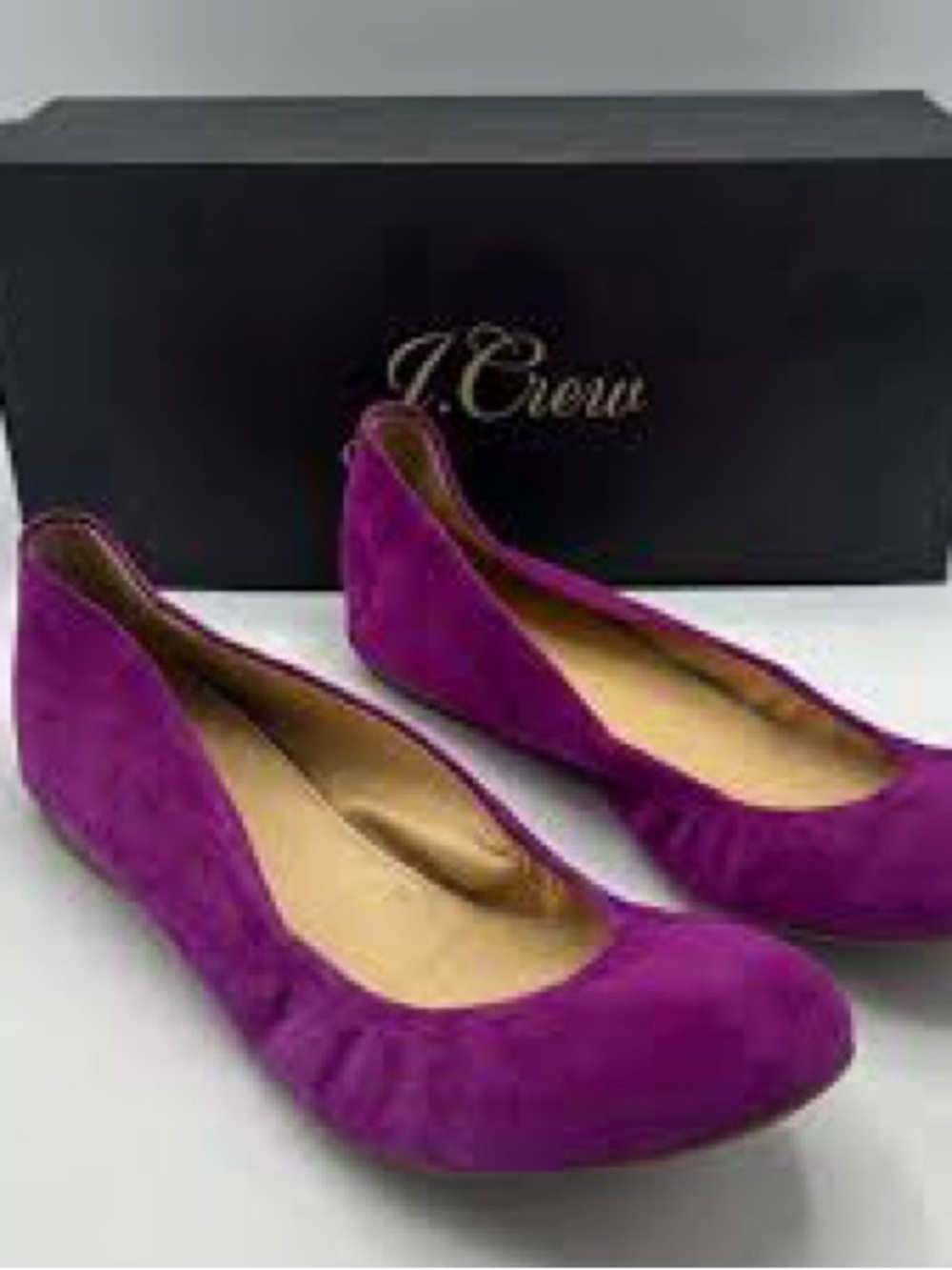 J. Crew Women's fuchsia Suede Ballet Flats